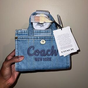 Coach Mini Denim Cargo Tote 20